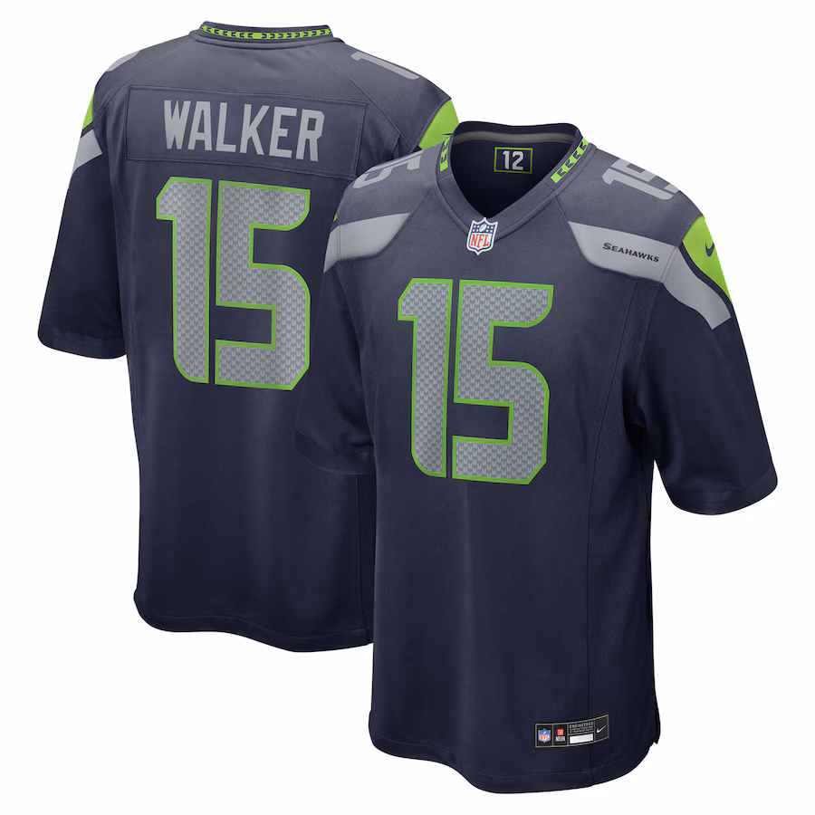 Men's Seattle Seahawks P.J. Walker Nike  College Navy Game Jersey - Puhuasuan
