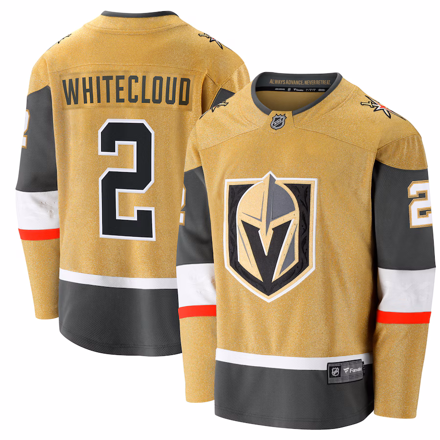 Men's Vegas Golden Knights Zach Whitecloud Fanatics Gold Home Breakaway Jersey - Puhuasuan