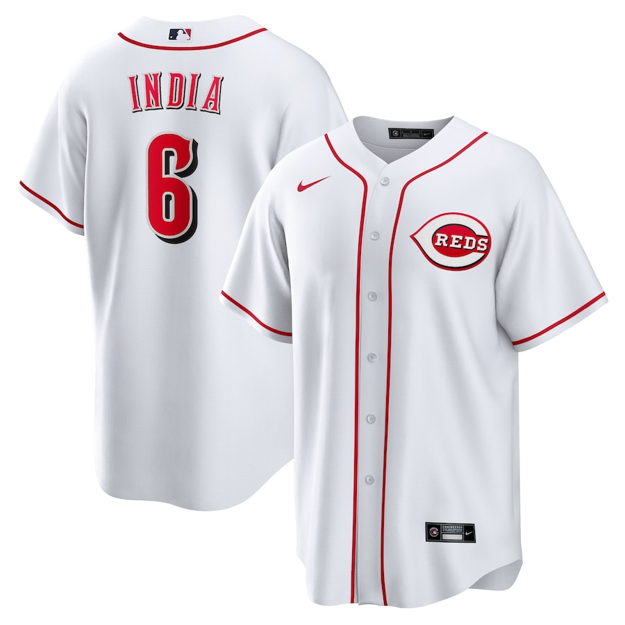 Men's Cincinnati Reds Jonathan India Nike White Replica Player Jersey - Puhuasuan