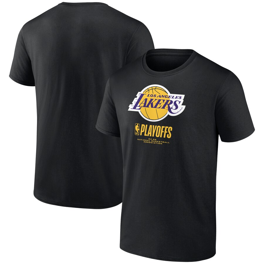 Men's  Los Angeles Lakers Black 2025 NBA Playoffs Alley Oop T-Shirt - Puhuasuan