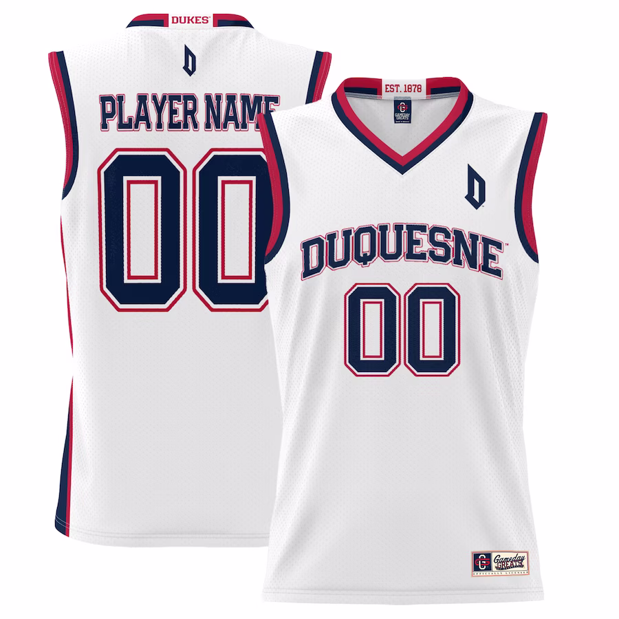 Duquesne Dukes GameDay Greats Youth NIL Pick-A-Player Men's Lightweight Basketball Jersey - White - Puhuasuan