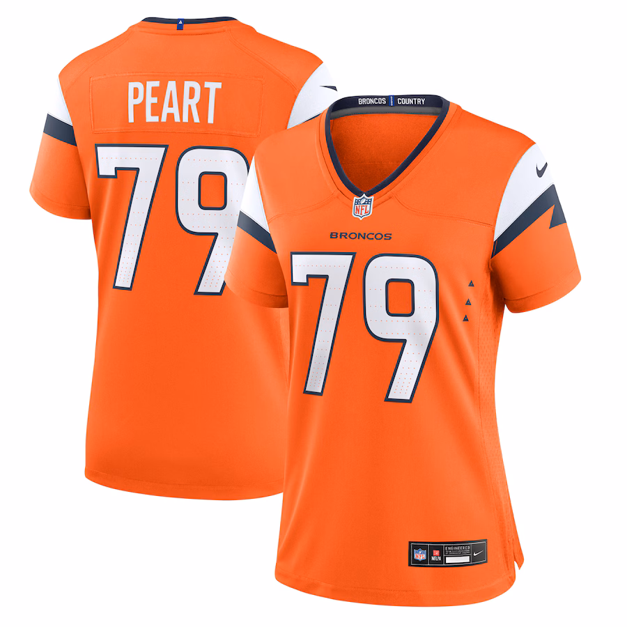 Women's Denver Broncos Matt Peart Nike Orange Team Game Jersey - Puhuasuan