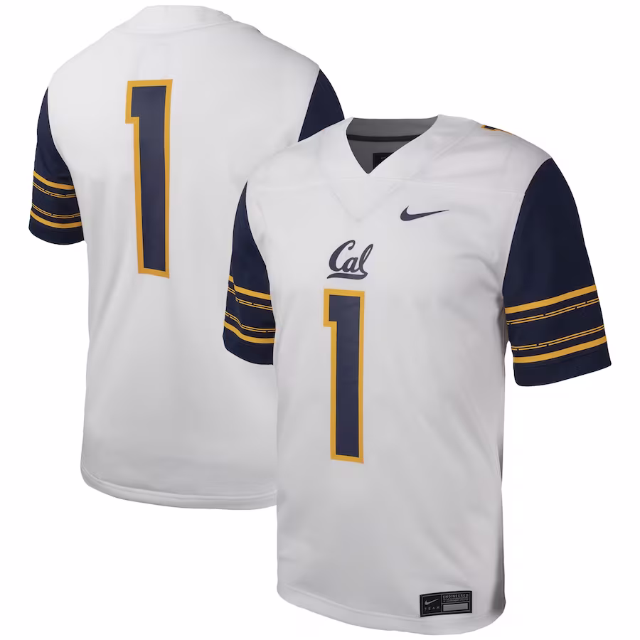 #1 Cal Bears Nike Untouchable Football Replica Jersey - White - Puhuasuan