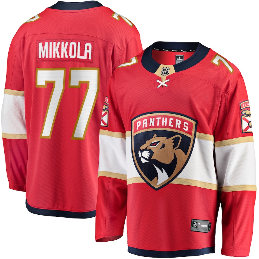 Men's Florida Panthers Niko Mikkola Fanatics Red Premier Breakaway Player Jersey - Puhuasuan