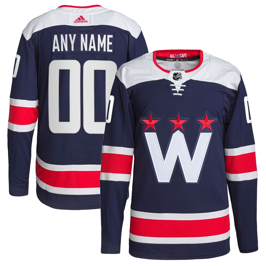 Men's Washington Capitals adidas Navy Alternate Authentic Pro Custom Jersey - Puhuasuan