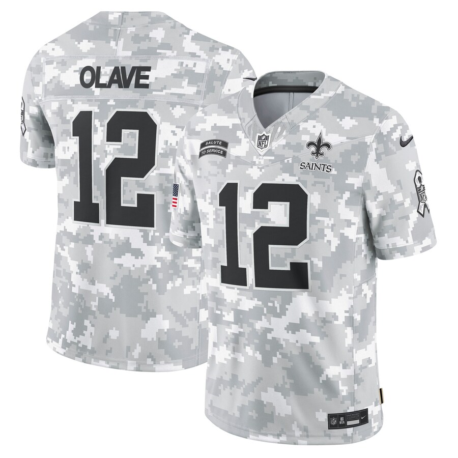 Men's New Orleans Saints Chris Olave Nike Arctic Camo 2024 Salute to Service Limited Jersey - Puhuasuan