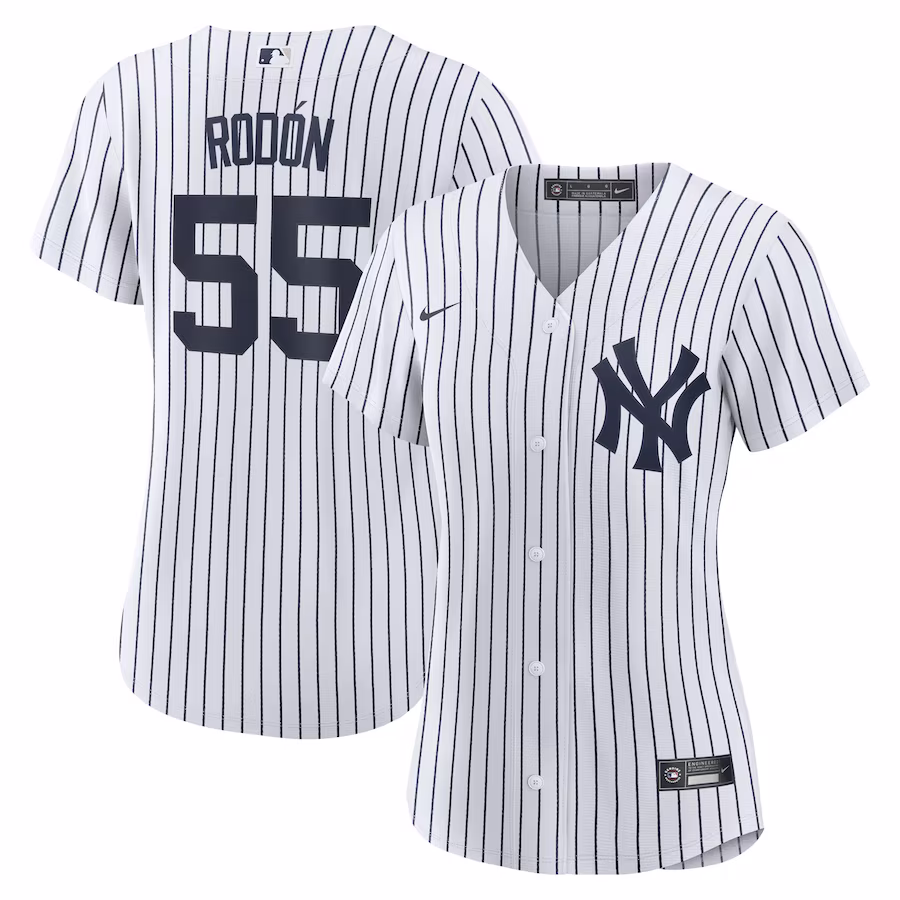 Women's New York Yankees Carlos Rodon Nike White/Navy Home Official Player Jersey - Puhuasuan