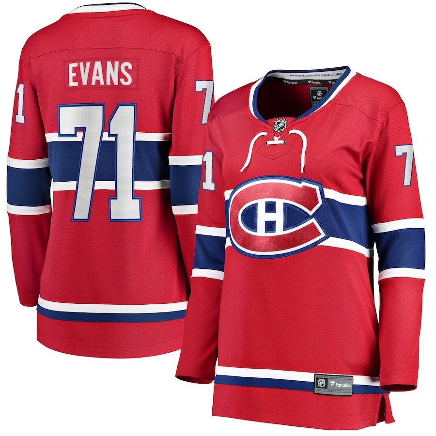 Women's Montreal Canadiens Jake Evans Fanatics Red Home Breakaway Player Jersey - Puhuasuan