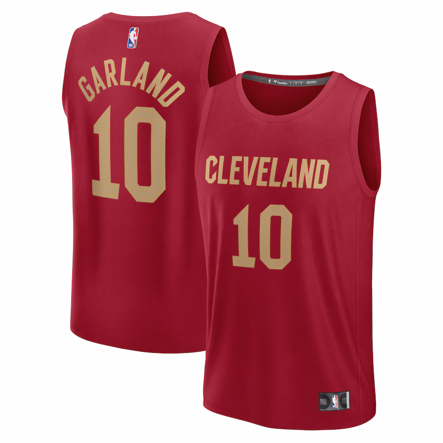 Men's Cleveland Cavaliers Darius Garland Fanatics Wine Fast Break Player Jersey - Icon Edition - Puhuasuan