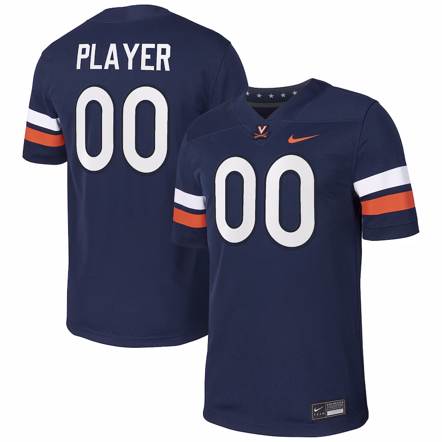 Virginia Cavaliers Nike Pick-A-Player NIL Football Game Jersey - Navy - Puhuasuan