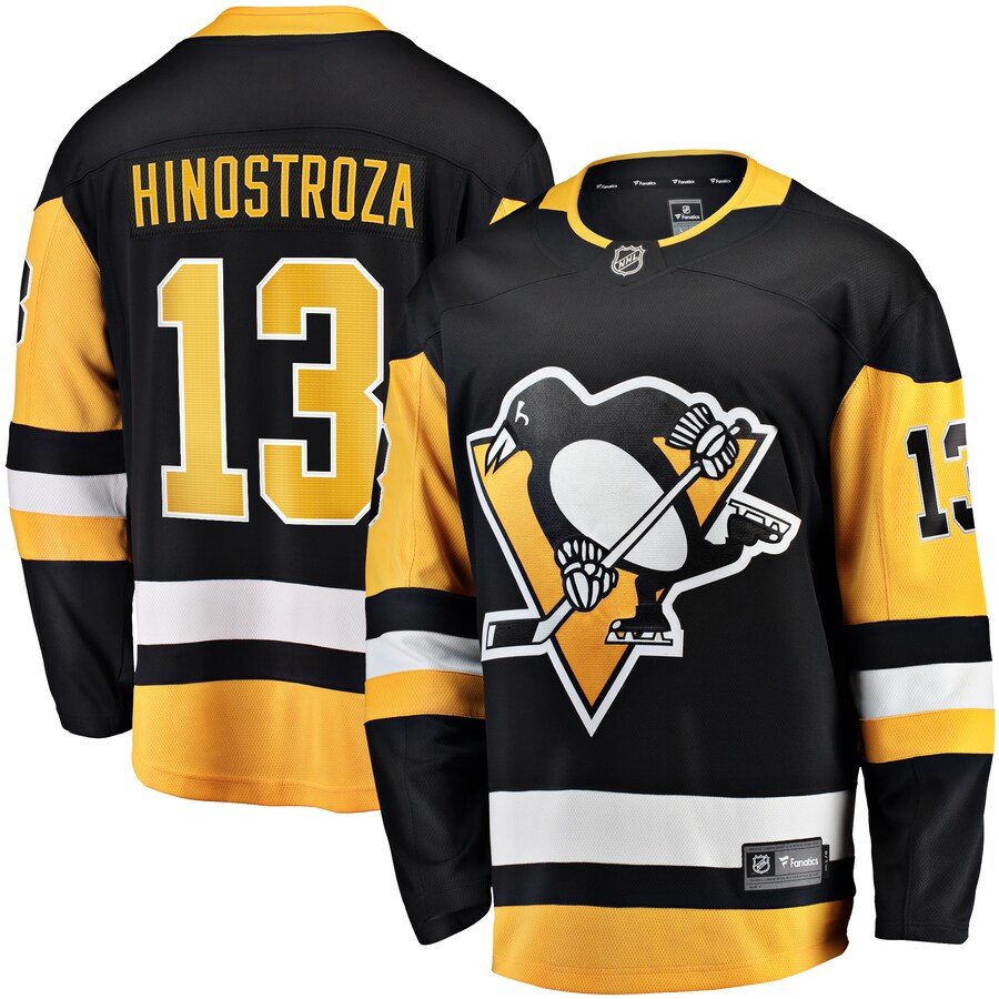 Men's Pittsburgh Penguins Vinnie Hinostroza Fanatics Branded Black Home Breakaway Jersey - Puhuasuan