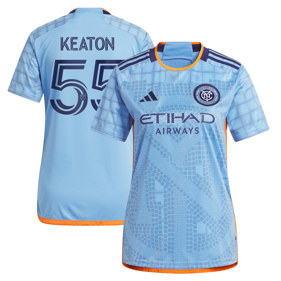 Women's New York City FC Keaton Parks adidas Light Blue 2023 The Interboro Kit Replica Jersey - Puhuasuan