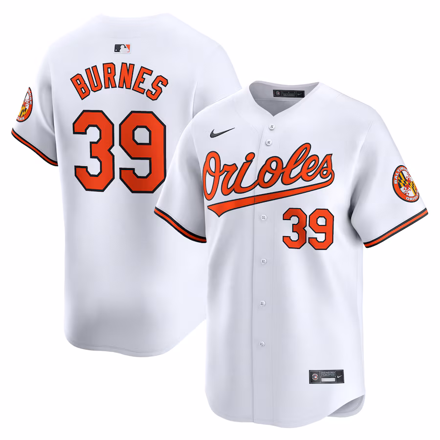 Men's Baltimore Orioles Corbin Burnes Nike White Home Limited Player Jersey - Puhuasuan