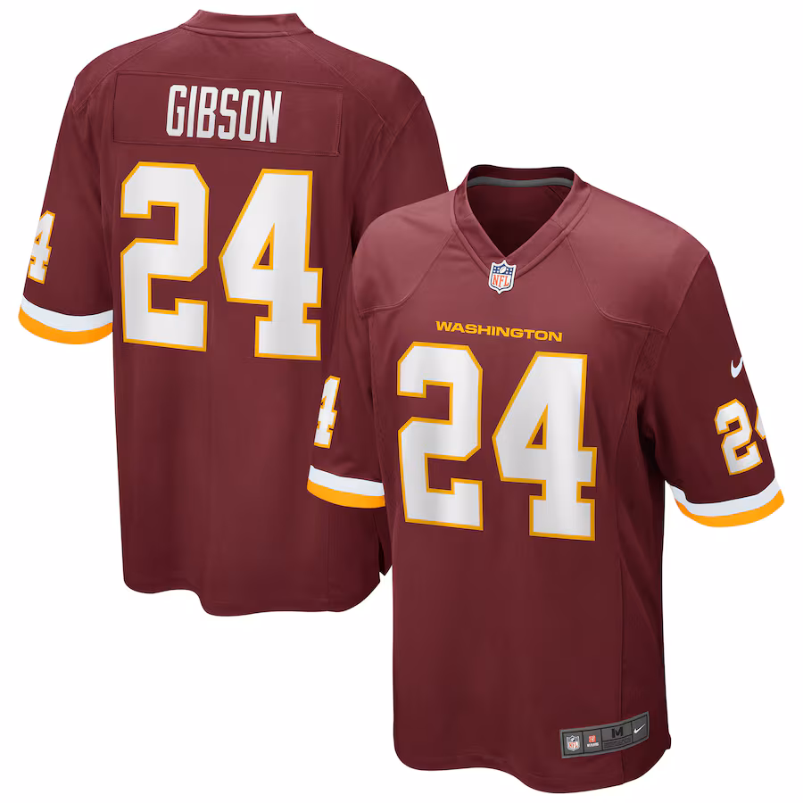 Men's Nike Antonio Gibson Washington Football Team Burgundy Game Player Jersey - Puhuasuan