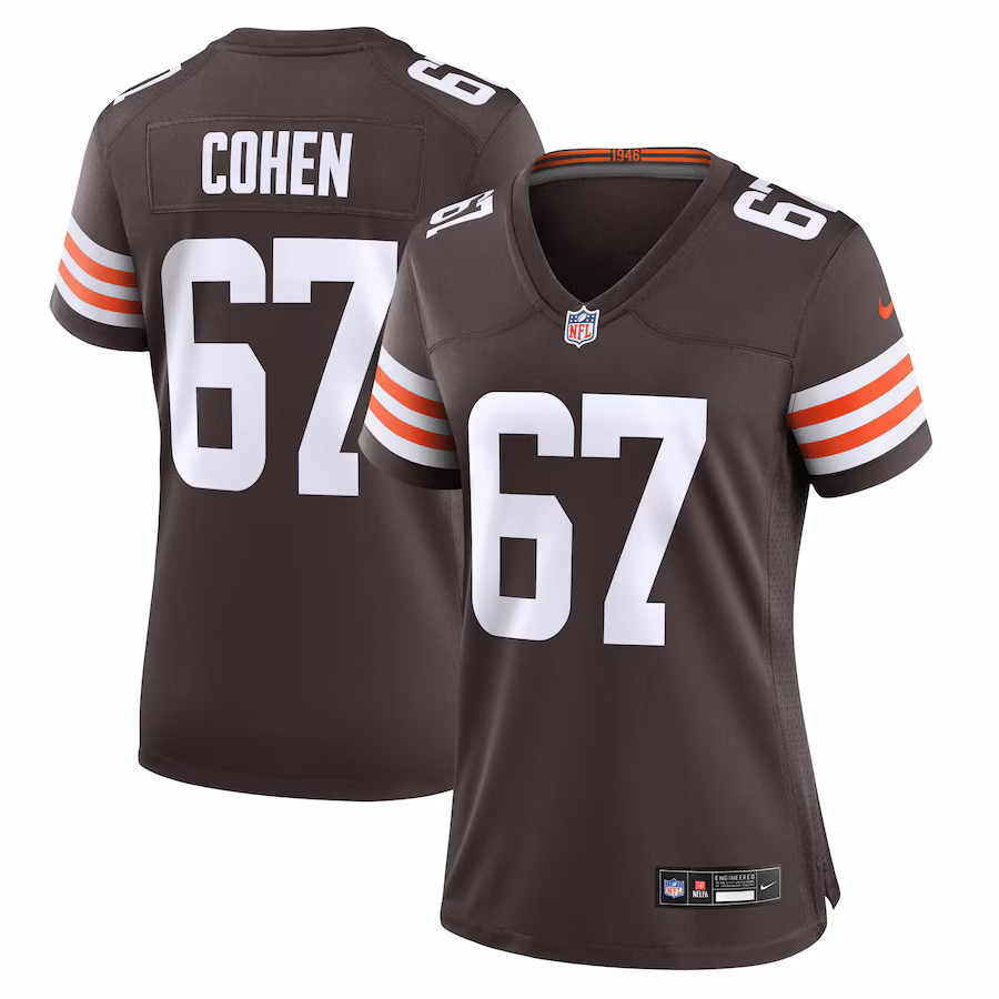Women's Cleveland Browns Javion Cohen Nike Brown Game Jersey - Puhuasuan