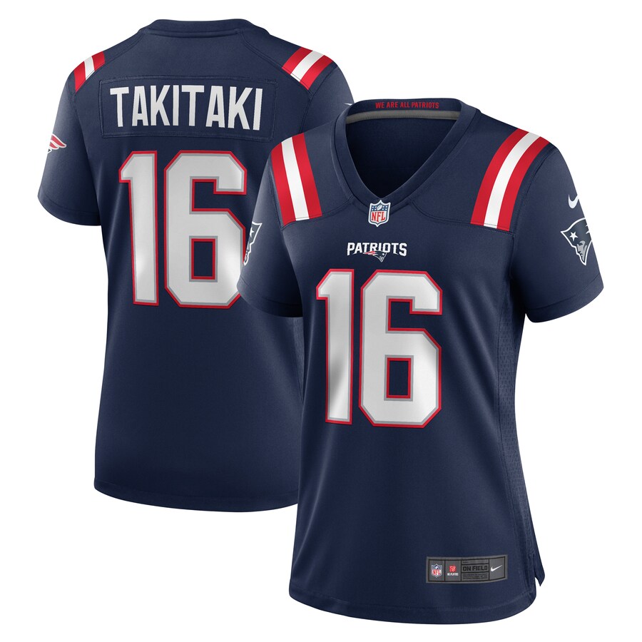 Women's New England Patriots Sione Takitaki Nike Navy Game Jersey - Puhuasuan
