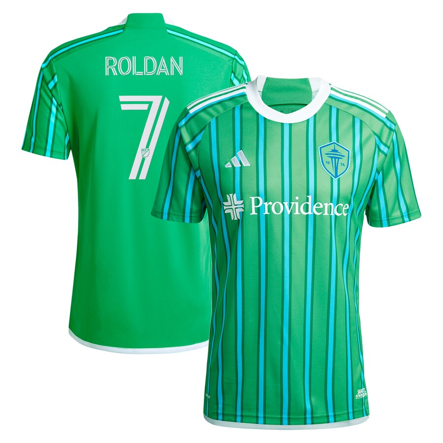 Men's Seattle Sounders FC Cristian Roldan adidas Green 2024 The Anniversary Kit Replica Player Jersey - Puhuasuan