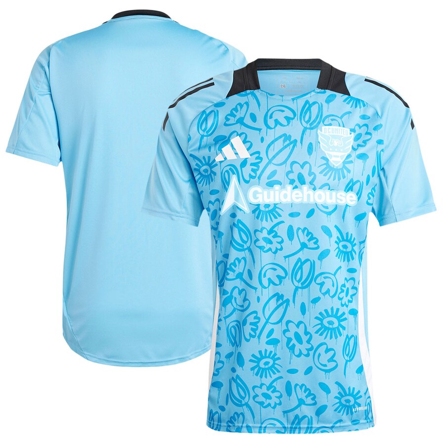 Men's D.C. United adidas Blue 2024 One Planet Pre-Match Top - Puhuasuan
