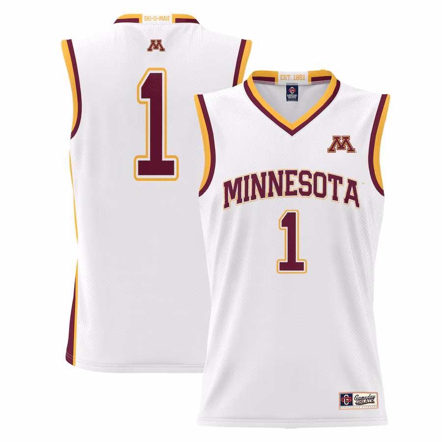 #1  Minnesota Golden Gophers GameDay Greats  Lightweight Basketball Jersey - White - Puhuasuan