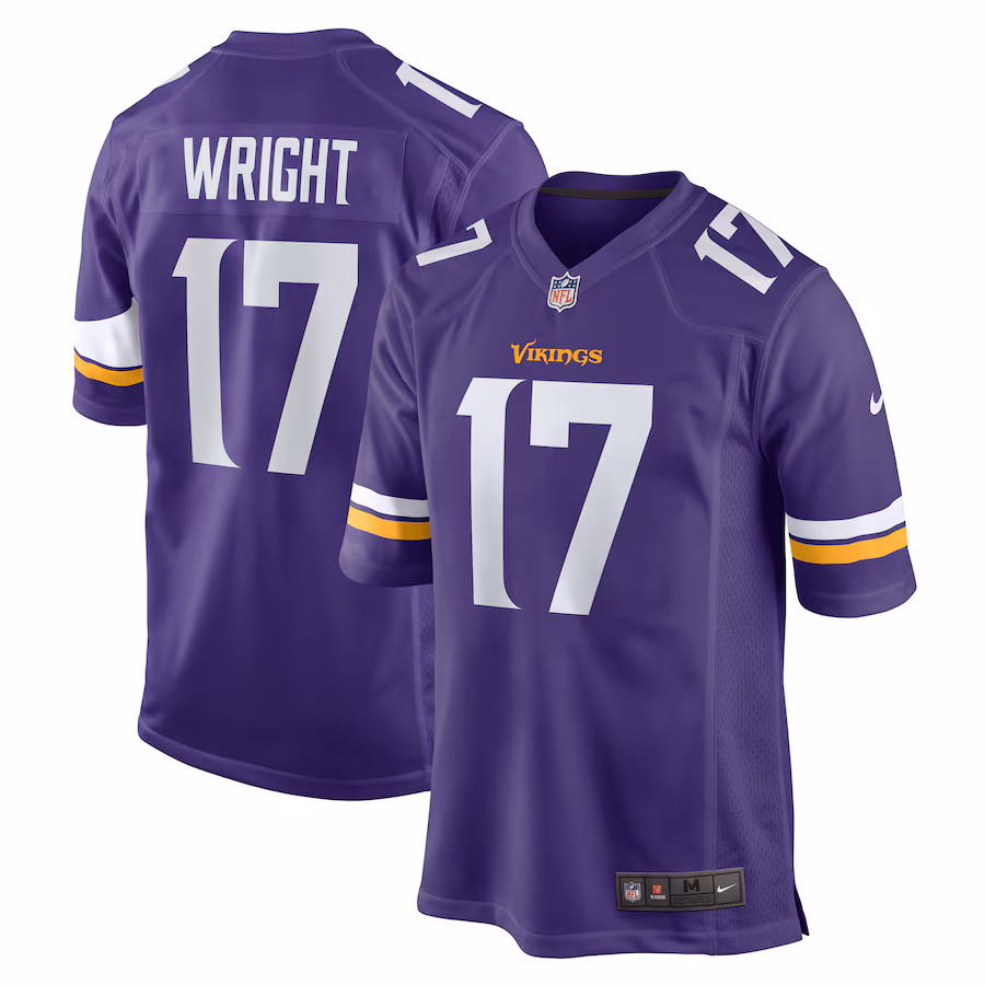 Men's Minnesota Vikings Ryan Wright Nike Purple Game Jersey - Puhuasuan
