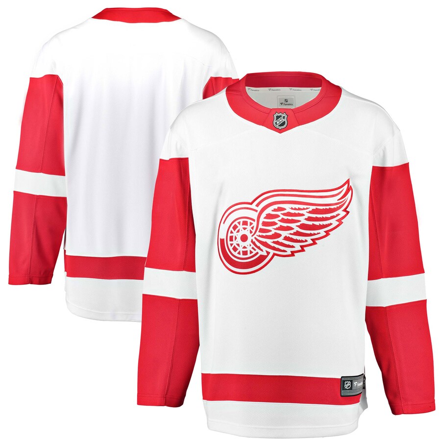 Men's Detroit Red Wings Fanatics Branded White Breakaway Away Jersey - Puhuasuan