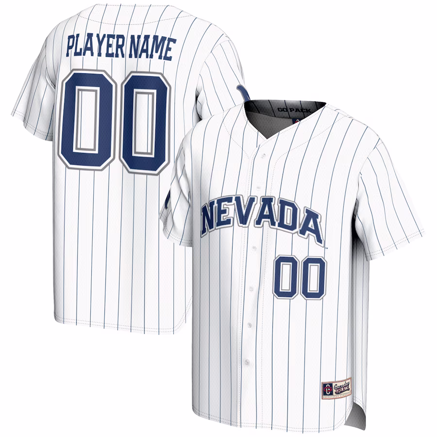 Nevada Wolf Pack GameDay Greats NIL Pick-A-Player Lightweight Baseball Jersey - White - Puhuasuan
