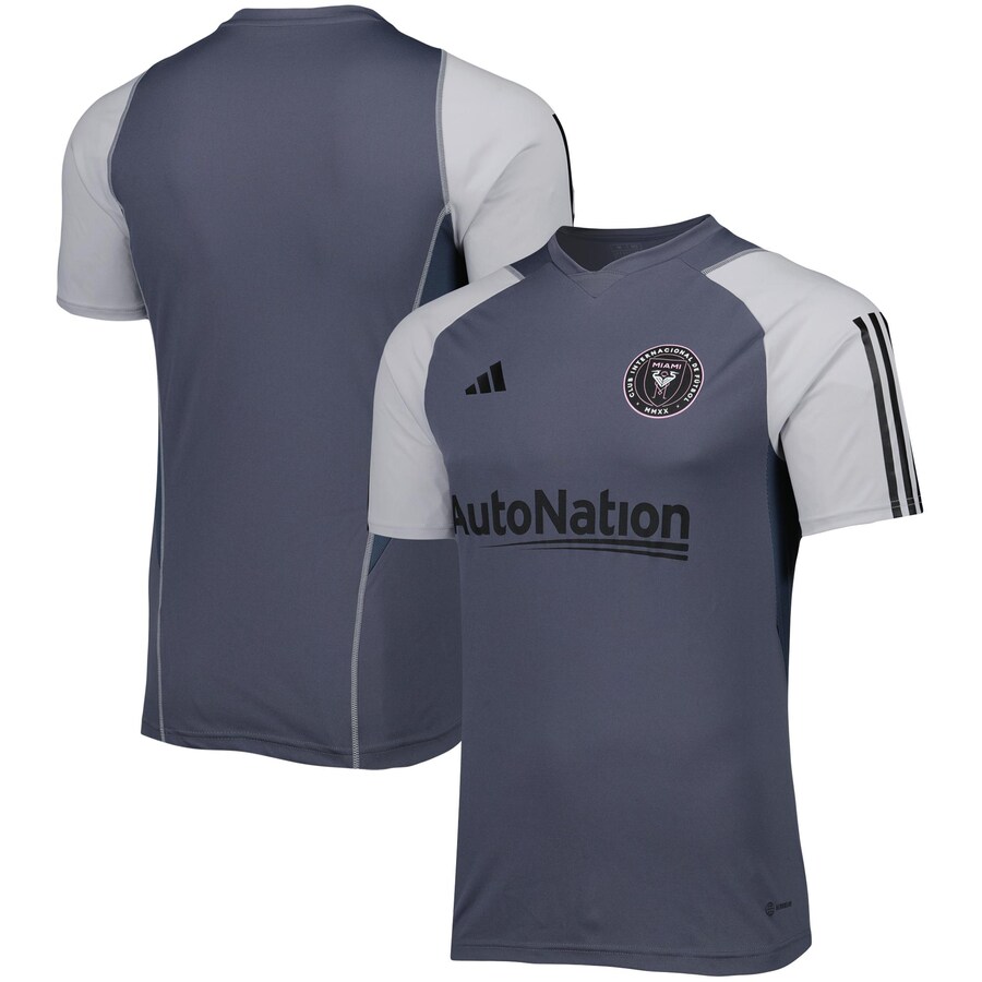 Men's Inter Miami CF adidas Gray 2023 On-Field Training Jersey - Puhuasuan