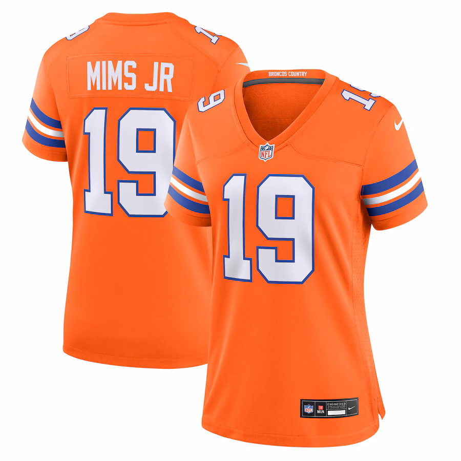 Women's Denver Broncos Marvin Mims Jr Nike Orange Mile High Collection 1977 Throwback Player Game Jersey - Puhuasuan