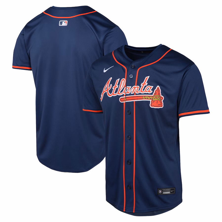 Youth Atlanta Braves Nike Navy Alternate Limited Jersey - Puhuasuan