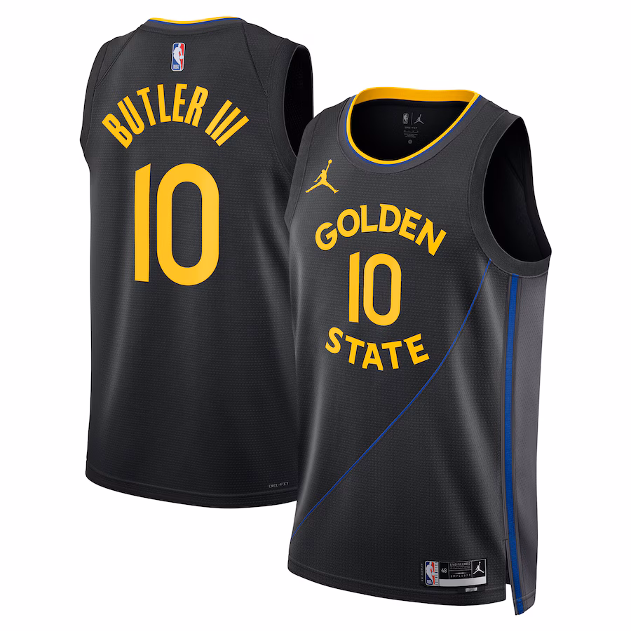 Unisex Golden State Warriors Jimmy Butler Jordan Brand Black Swingman Jersey - Statement Edition - Puhuasuan