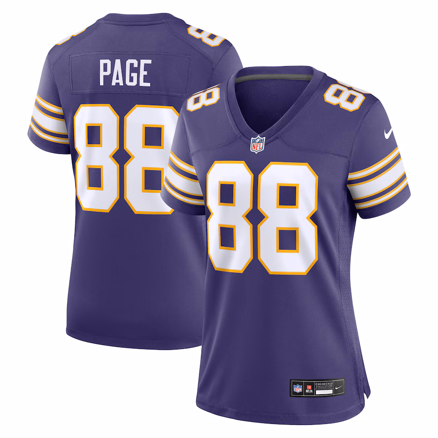 Women's Minnesota Vikings Alan Page Nike Purple Classic Retired Player Jersey - Puhuasuan