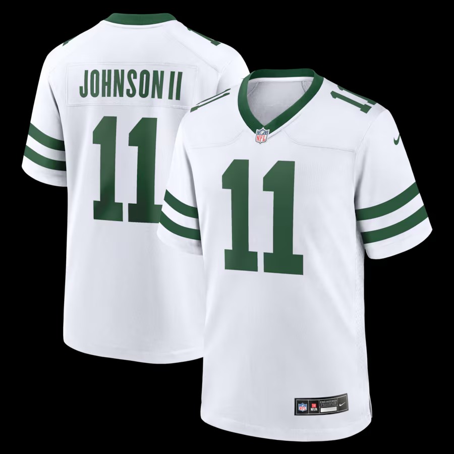 Men's New York Jets Jermaine Johnson II Nike Spotlight White Alternate Game Jersey - Puhuasuan