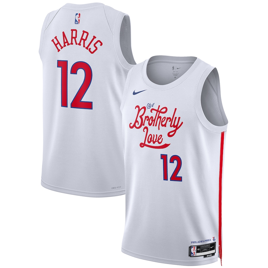 Unisex Philadelphia 76ers Tobias Harris Nike White 2022/23 Swingman Jersey - City Edition - Puhuasuan