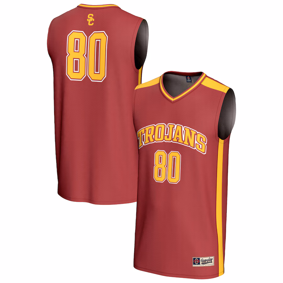 Youth GameDay Greats #80 Cardinal USC Trojans Lightweight Collegiate Basketball Fashion Jersey - Puhuasuan