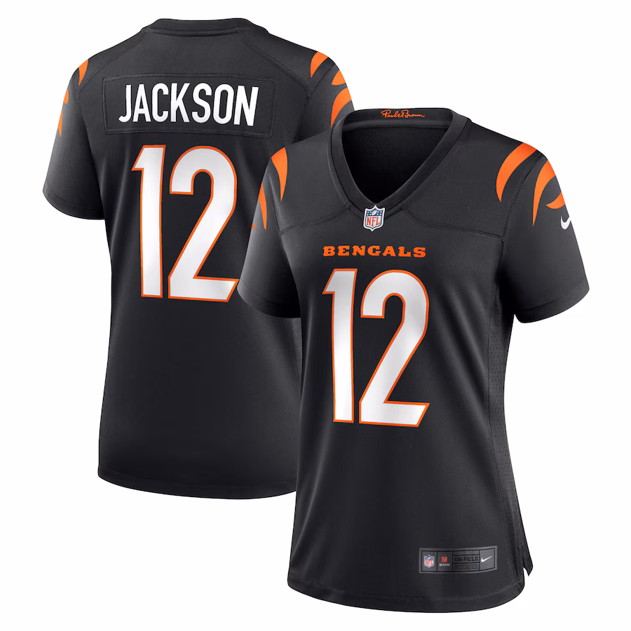 Women's Cincinnati Bengals Shedrick Jackson Nike  Black Team Game Jersey - Puhuasuan