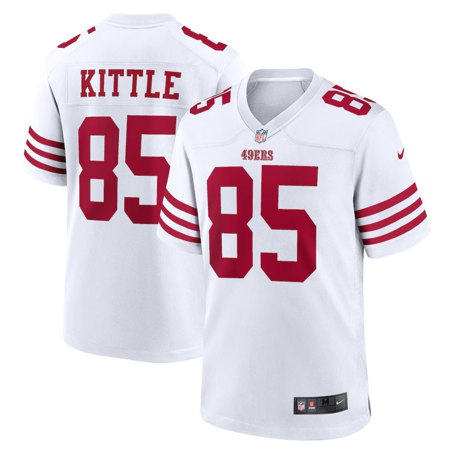 Men's San Francisco 49ers George Kittle Nike White Team Game Jersey - Puhuasuan