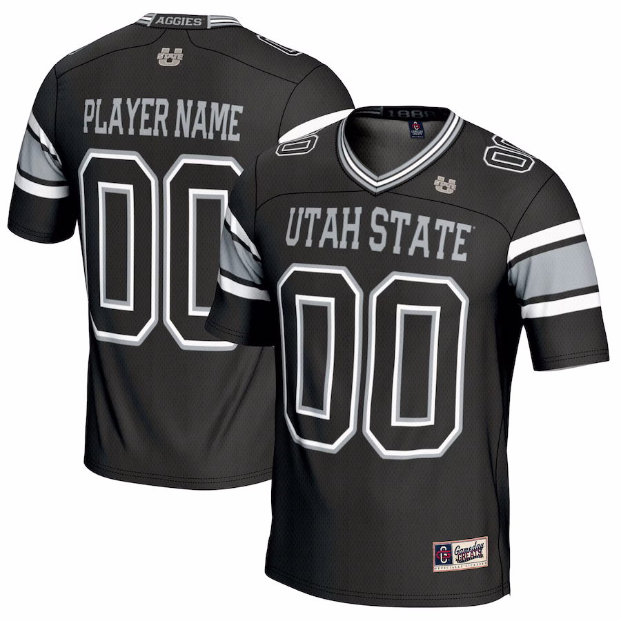 Utah State Aggies GameDay Greats Youth NIL Pick-A-Player Football Jersey - Black - Puhuasuan