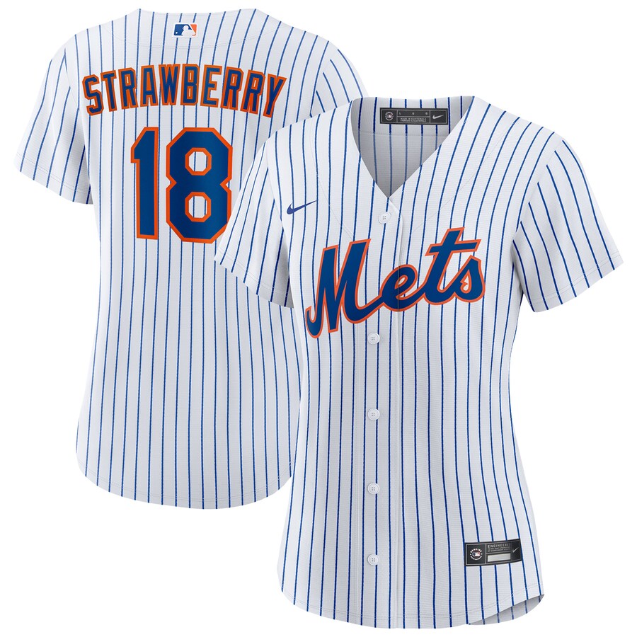 Women's New York Mets Darryl Strawberry Nike White Home Replica Player Jersey - Puhuasuan