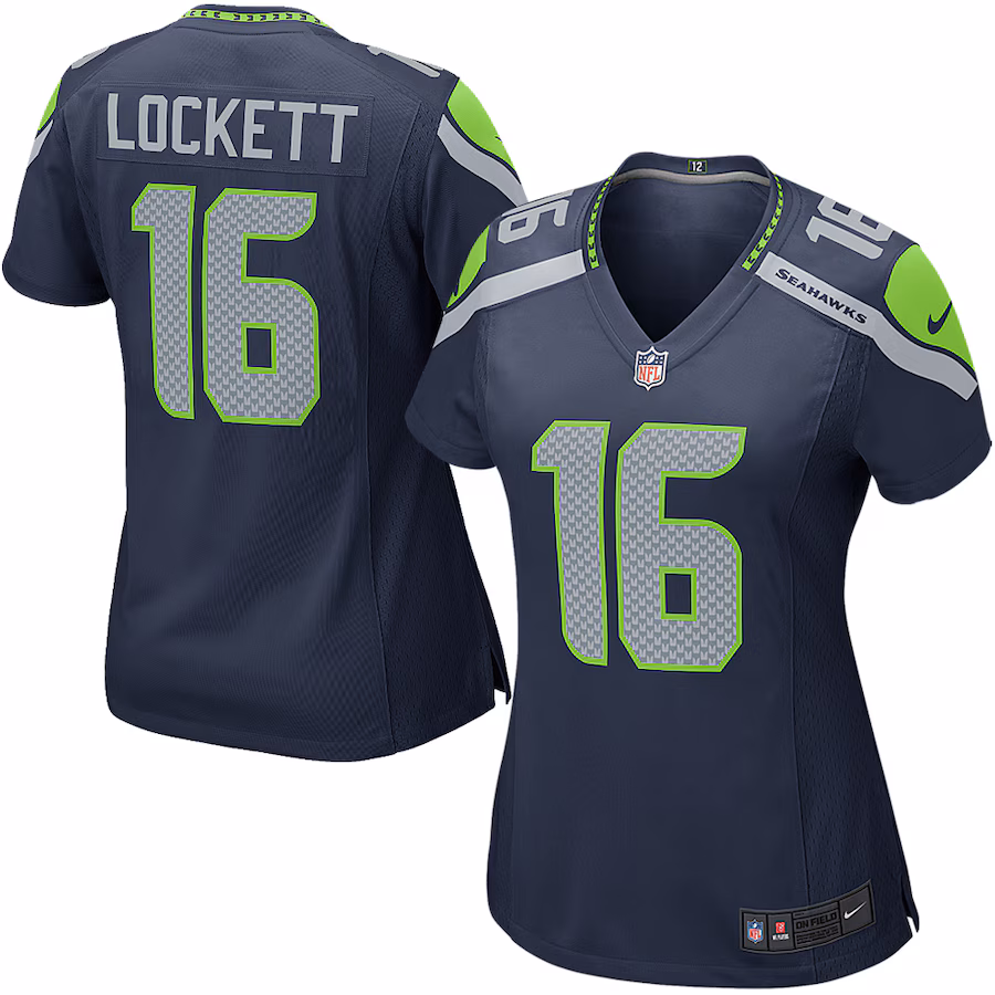 Women's Seattle Seahawks Tyler Lockett Nike Navy Player Jersey - Puhuasuan