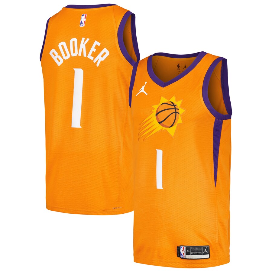 Men's Phoenix Suns Devin Booker Jordan Brand Orange Swingman Player Jersey - Statement Edition - Puhuasuan