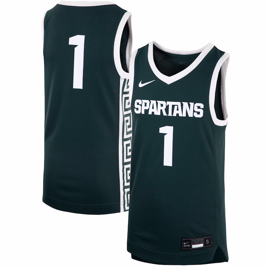 Youth Nike #1 Green Michigan State Spartans Team Replica Basketball Jersey - Puhuasuan