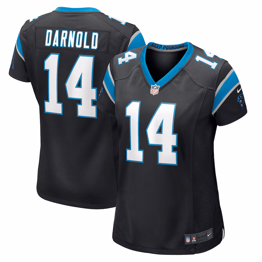 Women's Carolina Panthers Sam Darnold Nike Black Game Jersey - Puhuasuan