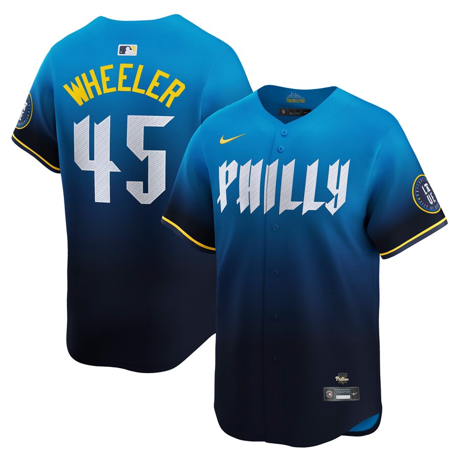 Men's Philadelphia Phillies Zack Wheeler Nike Blue City Connect Limited Player Jersey - Puhuasuan