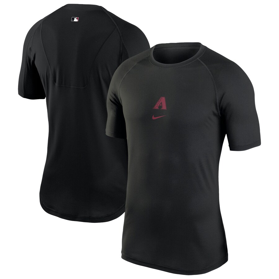 Men's Arizona Diamondbacks Nike Black Authentic Collection Performance Raglan T-Shirt - Puhuasuan