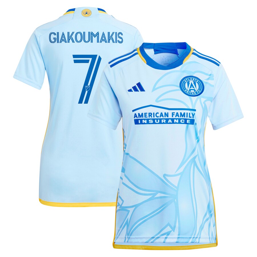 Women's Atlanta United FC Giorgos Giakoumakis adidas Light Blue 2024 The Resurgens Kit Replica Player Jersey - Puhuasuan