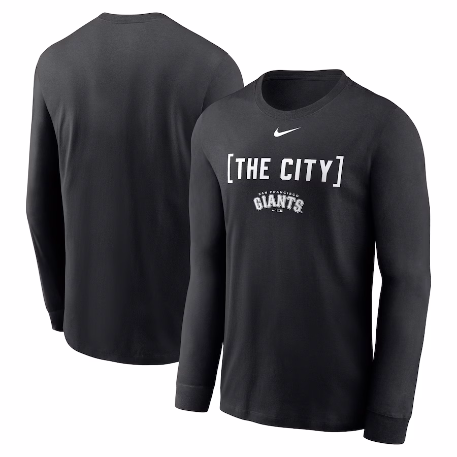 Men's San Francisco Giants Nike Black Local Nickname Long Sleeve T-Shirt - Puhuasuan