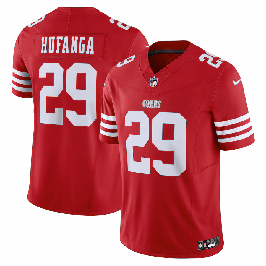 Men's San Francisco 49ers Talanoa Hufanga Nike Scarlet Vapor F.U.S.E. Limited Jersey - Puhuasuan
