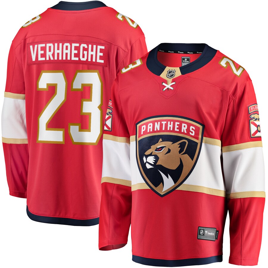 Men's Florida Panthers Carter Verhaeghe Fanatics Branded Red Home Breakaway Jersey - Puhuasuan
