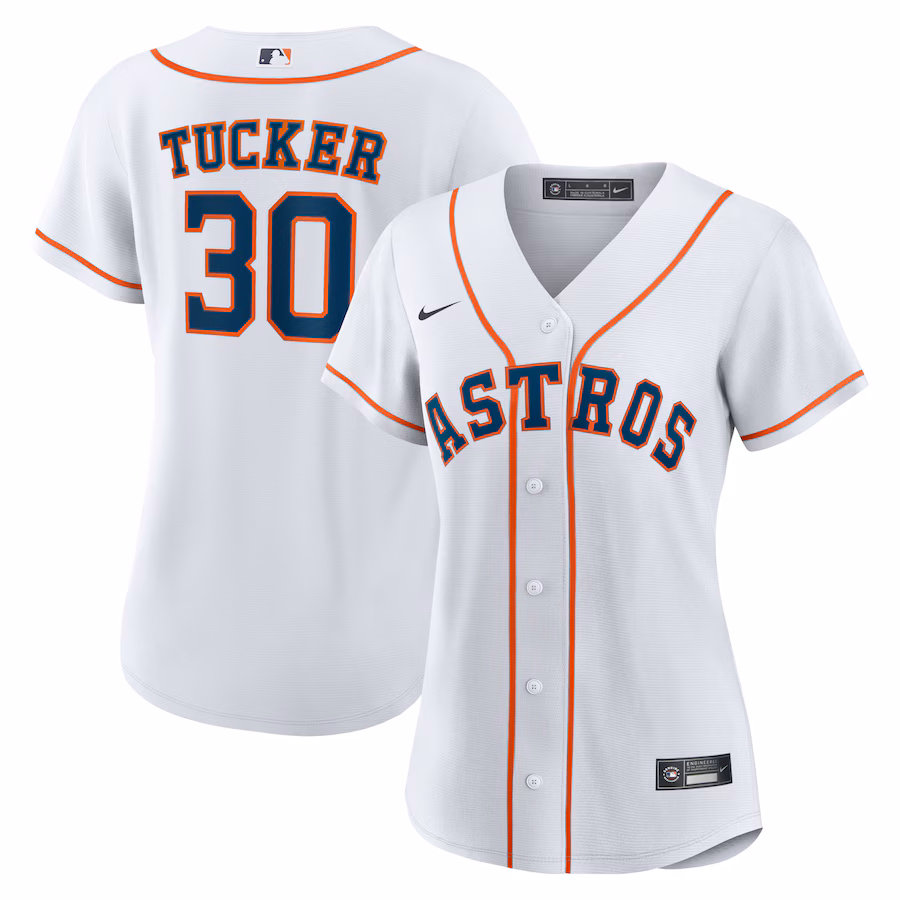 Men's Houston Astros Kyle Tucker Nike White Home Replica Jersey - Puhuasuan