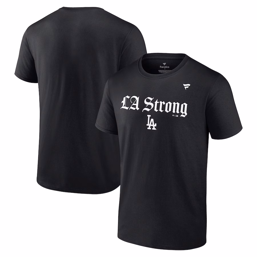 Unisex Los Angeles Dodgers Fanatics Black LA Strong T-Shirt - Puhuasuan